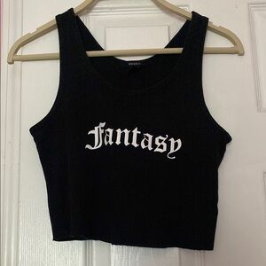 Fantasy Black Crop Top